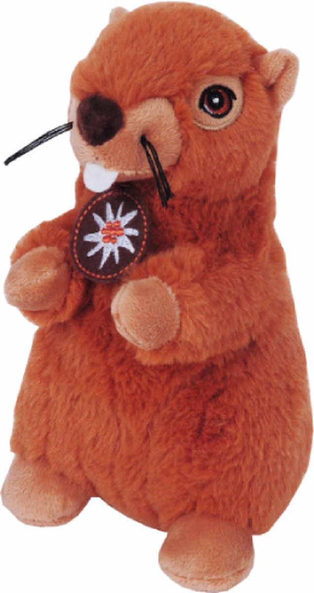 Marmot (Bruin) Pluche Knuffel 22 cm {Dierentuin/Boerderij | Speelgoed Dieren Knuffeldier Knuffelbeest voor kinderen jongens meisjes | Eekhoorn Squirrel Woodchuck Animal Plush Toy}